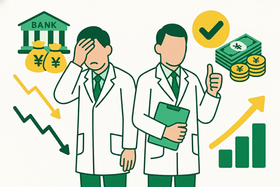 医院開業時の借入（借金）で失敗しないために医師が知っておくべき融資と資金計画の3つの鉄則のイメージ