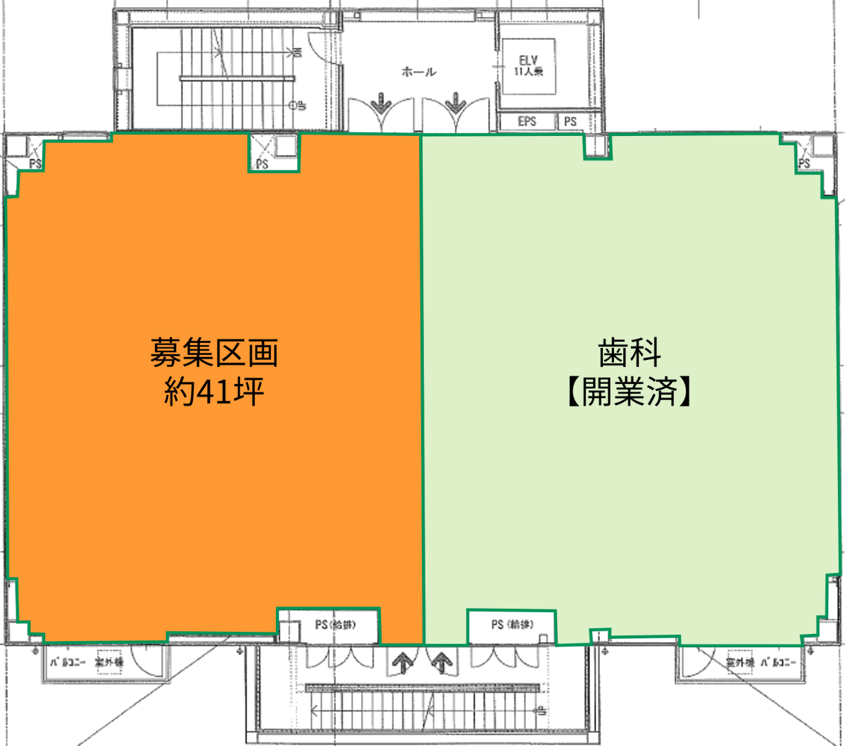 3階フロアで最後の1区画を募集していますのイメージ